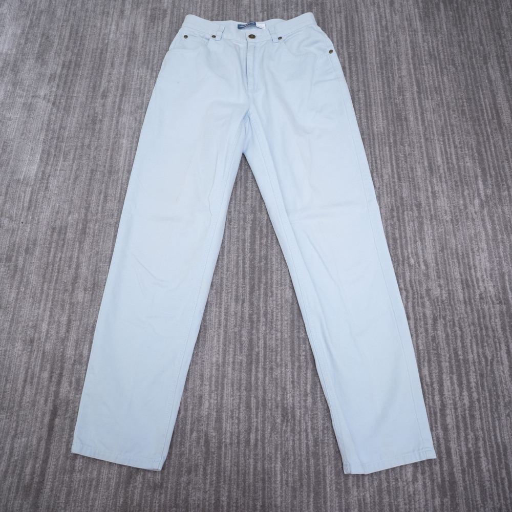 Liz Claiborne Lizwear Jeans Womens 4 Petite Blue High Rise Straight Leg Cotton